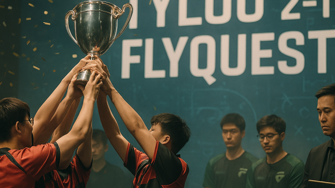 Foto editorial em arena de e-sports na Ásia: equipe chinesa em vermelho e preto
